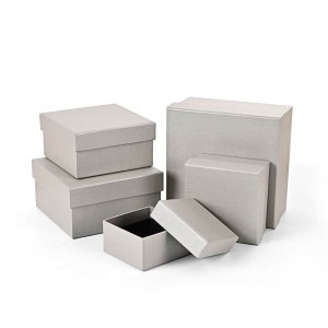 Luksuzna poklon kutija s dva komada s logotipom debljine 2 mm, siva ploča