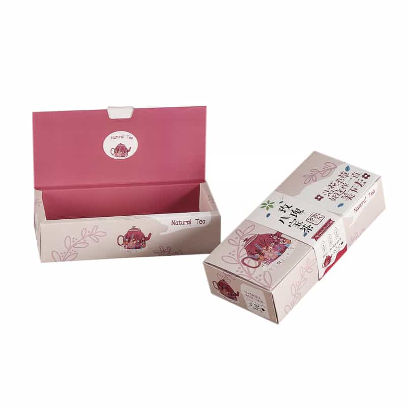 China Pink Gift Box 22pt Card Color Cardboard Paper Box With