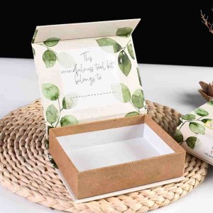 Kusindikiza Logo Book Shape Rigid Gift Gift Box Magnetic Close Box