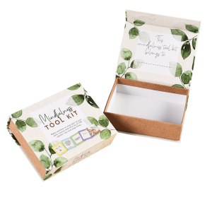 Lomiga Logo Book Shape Rigid Gift Box Pusa Tapuni maneta