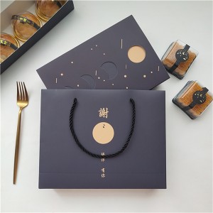 ການພິມ Matte White Cardboard Paper Dessert Box Packaging With Slide Outer Sleeve