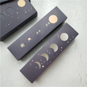 Cutie de ambalare pentru desert din hârtie de carton alb mat pentru imprimare cu manșon exterior