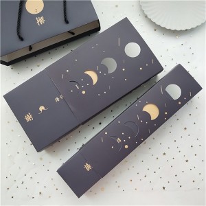 Pag-imprenta sa Matte White Cardboard Paper Dessert Packaging Box nga May Slide Outer Sleeve