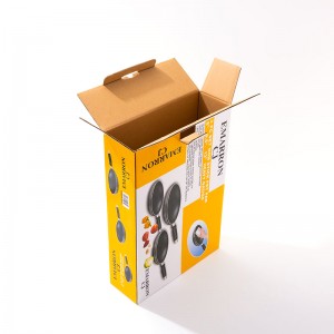 Printing Sturdy Corrugated Box Full Overlap Top Lid Fry Pan Packaging