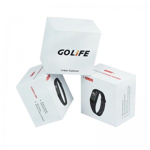 Luxuria White Packaging Grey Paperboard Cover & Tray Classic Gift Cardboard Box for Sports Bracelet