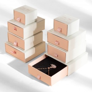 Custom Small Luxury Rigid Cardboard Earrings Pendant Packaging Gift Box