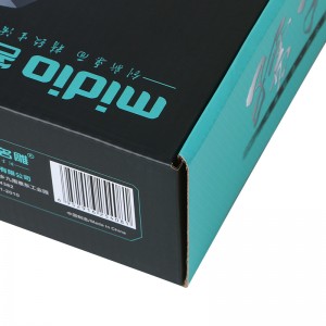 Black tuck front corrugated paper packaging box for Keyboard