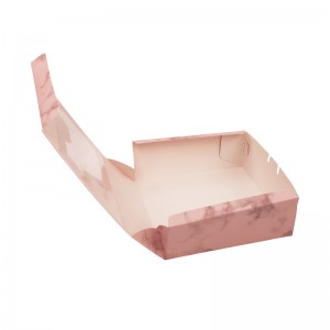 Custom na Pagpi-print ng Egg Tart Folding Box na May PET Window