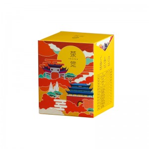 Scatola per imballaggio in carta bianca colorata con cassetto Premium per bustina di tè
