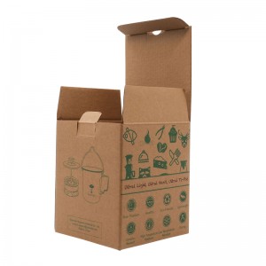 Кольоровий друк. Перероблена коробка з крафт-паперу. Пакувальна коробка з гофрованого картону
