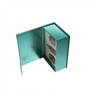 Magnetická tuhá darčeková krabička s obojstrannou potlačou Luxusná krabička v tvare knihy Kozmetické balenie