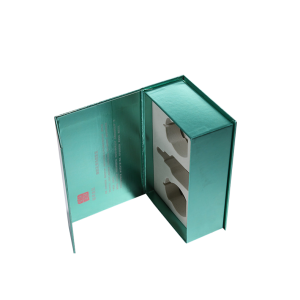 Caixa de presente rígida magnética com impressão em 2 lados, caixa luxuosa em formato de livro, embalagem cosmética