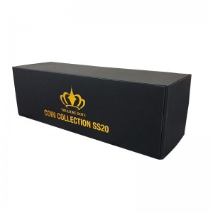 Fabricado en China, con impresión de luxo, caixa de cartón corrugado negro, caixa de envío tear away