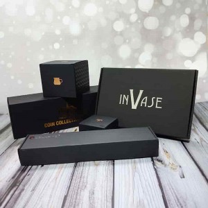 Made In China Printing Luxury Black Corrugated Box Mailer Tear Away Shipping Box