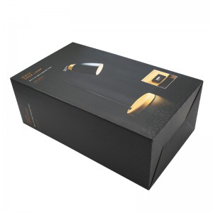 Black Faarf Pabeier Verpakung Box Self Spär Bottom LED