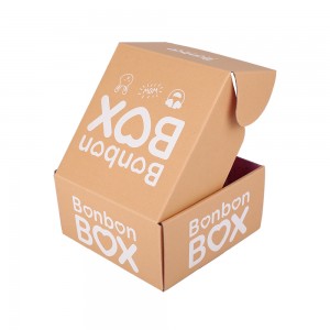 Recyclable Original Strong Packaging Corrugated White Printing UV Kraft Paper Box