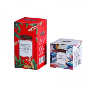 Пакувальна коробка преміум-класу з барвистою білою листівкою для пакетиків чаю