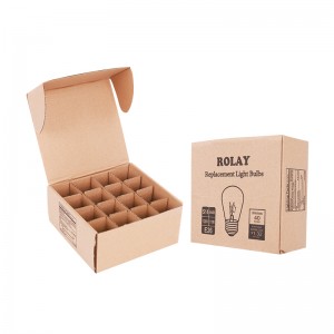 Kaxxa tar-rigali tal-pakkett tal-kartun korrugat ta 'Kraft Recyclable Materials RETF għall-bozoz LED