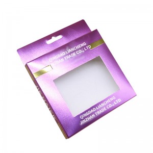 Luxury Gold Stamping Logo False Eyelashes Packaging Box With Window
