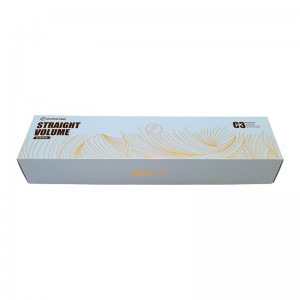 Environmental blue material custom color box gift packaging with Gold
