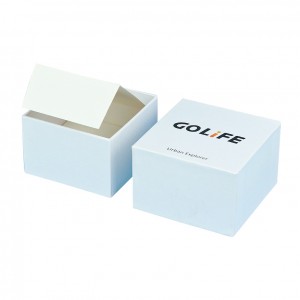 Luxury White Packaging Grey Paperboard Cover & Tray Classic Gift Cardboard Box for Sports Bracelet