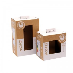 ILogo Eprintiweyo uyilo oluMhlophe kwi-Kraft Bio-Degradable brown Sleeve white corrugated box box.