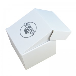 OEM Logo Recyclable Strong Packaging Corrugated White Printing amin'ny Kraft Paper Square Gift Box ho an'ny labozia