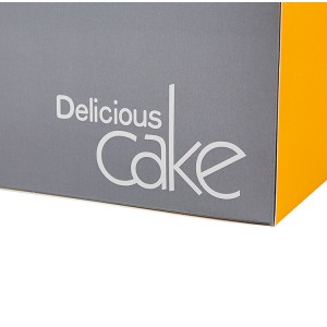 Food Grade Color Paper Packaging Take Away Cake Dessert Box with Paper Handle