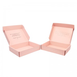 Caja plegable rosa linda con impresión a todo color a doble cara