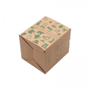 Fargetrykk Resirkulert Kraft Paper Box Bølgepapp Emballasje Box