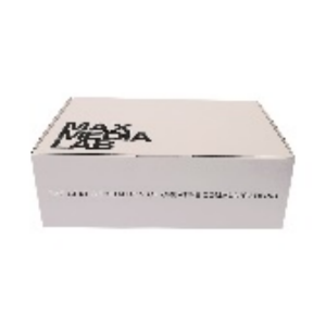 Balta oriģinālā ražotāja dizaina drukāšanas gofrētā kartona sūtījuma kastīte ātrpiegādei