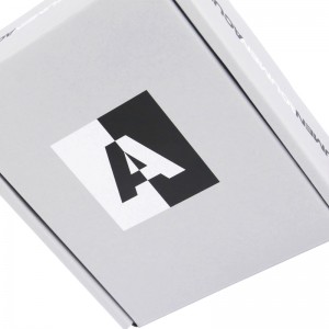 Λευκό διπλό κυματοειδές χαρτόνι εκτύπωσης Κουτί παράδοσης συσκευασίας χαρτιού αποστολής