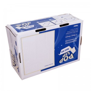 Фабрична коробка для транспортування молока з білого картону з гофрованого картону