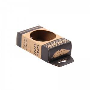 Environmental Friendly Recyclable Materials 300gsm Kraft Paper Box with Handle for Package Light Thing
