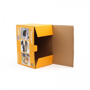 OEM Logo Design Fanontam-pirinty Corrugated Carton Packaging Box ho an'ny fitaovana ao an-trano