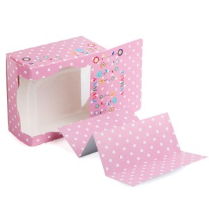 Caja expositora colorida de zapatos de bebé, caja de papel de tarjeta blanca gruesa con ventana