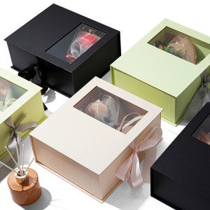 Luxusná baliaca krabička PVC okienko Darčeková kartónová krabička na aromaterapiu