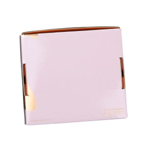 लक्झरी चमकदार फोल्डिंग गिफ्ट बॉक्स गुलाब गोल्डन कलर हॉट स्टॅम्पिंग टॅब लॉकिंग मेलर