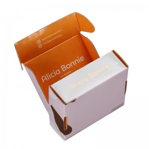 Lyxig glänsande vikbar presentförpackning Rose Golden Color Hot Stamping Tab Locking Mailer
