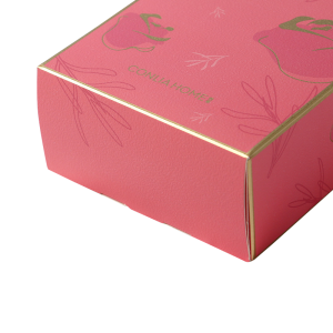 Luxury Hot Stamping Cardboard Paper Box  22pt Card Pressure Decorative Pattern