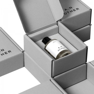 Кутия за опаковане на парфюми с вдлъбнато лого с изискана хартия с матова повърхност
