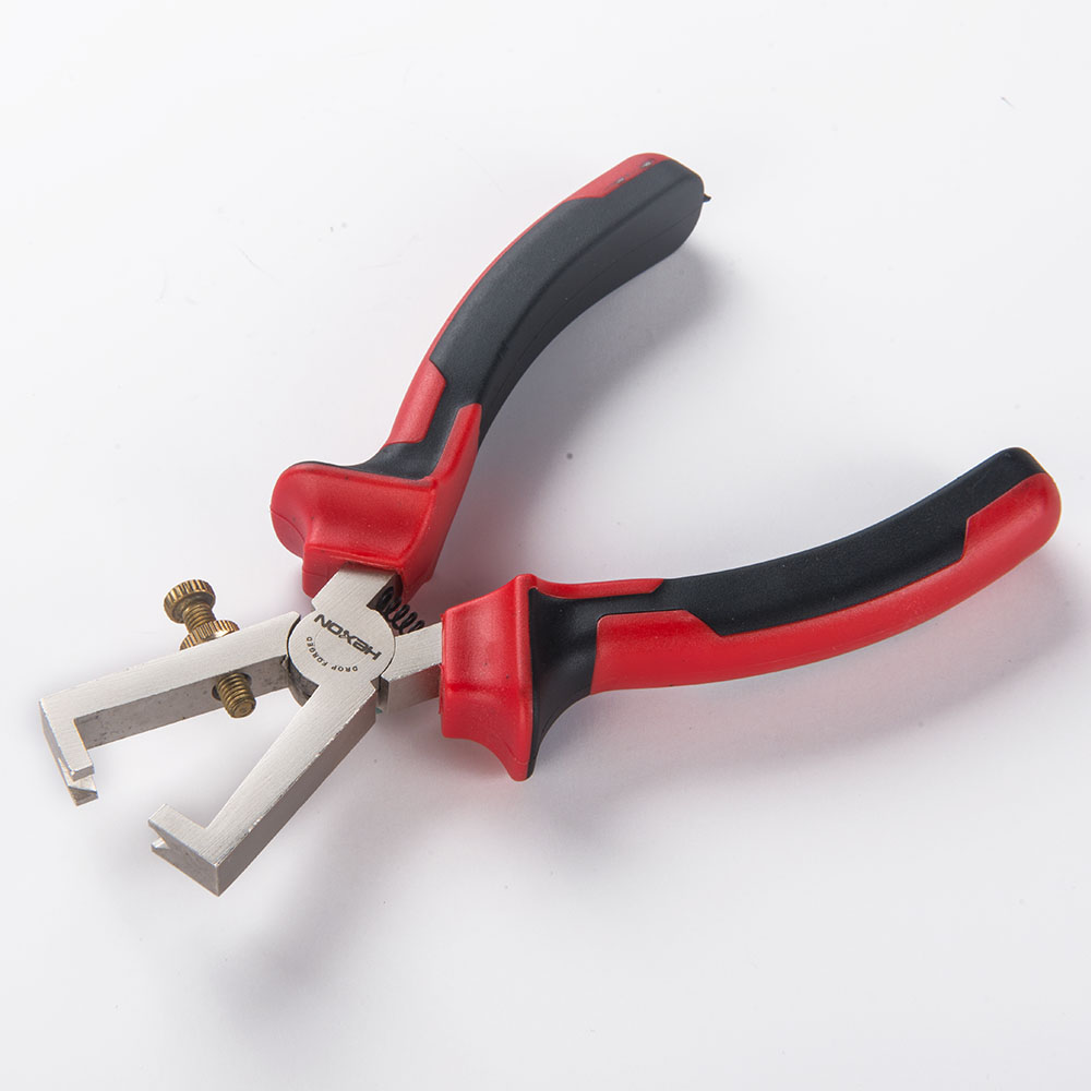 Europe Type Wire Stripping Plier With Dual Colors Plastic Grip