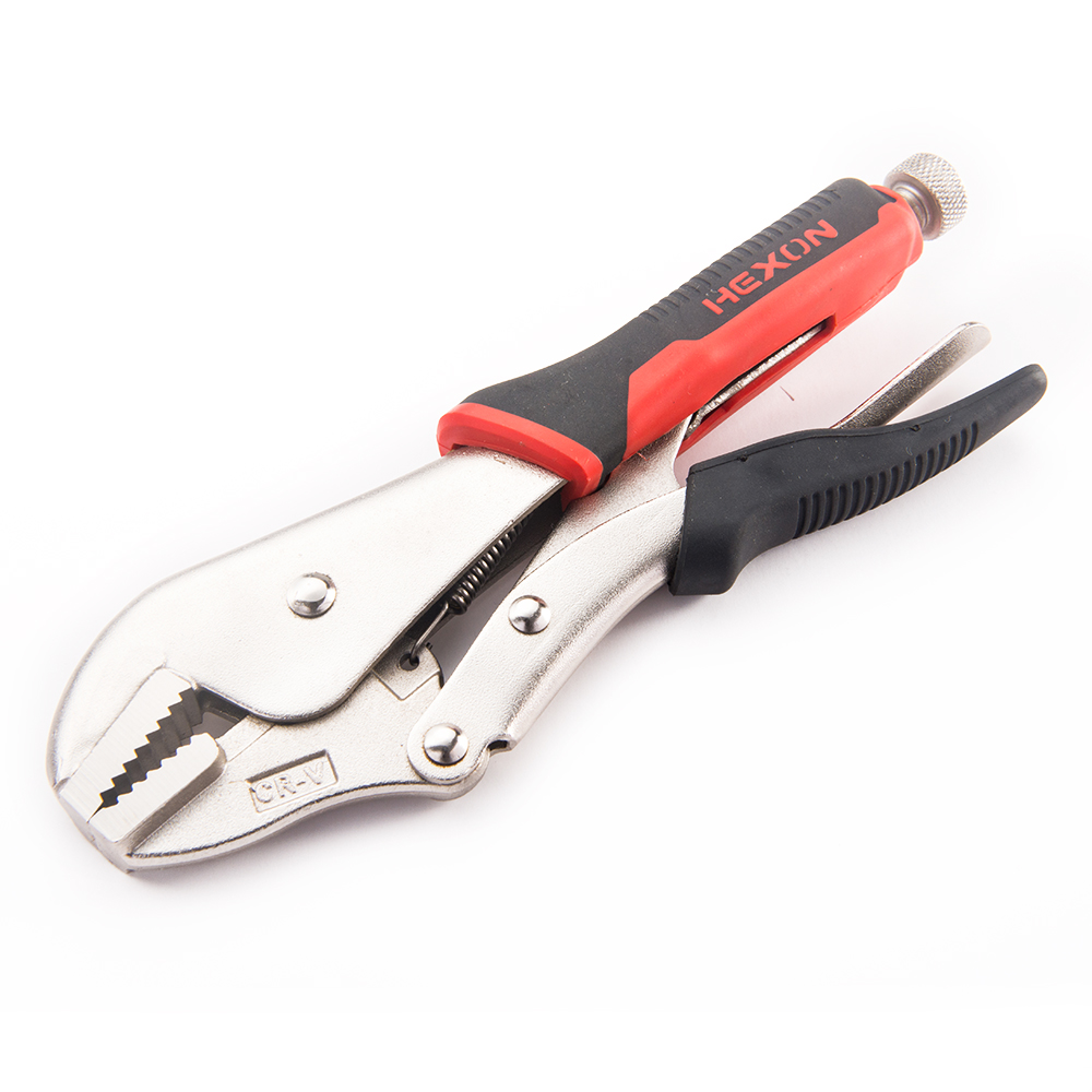 Straight Jaws Locking Pliers With Dual Colors PVC Grip