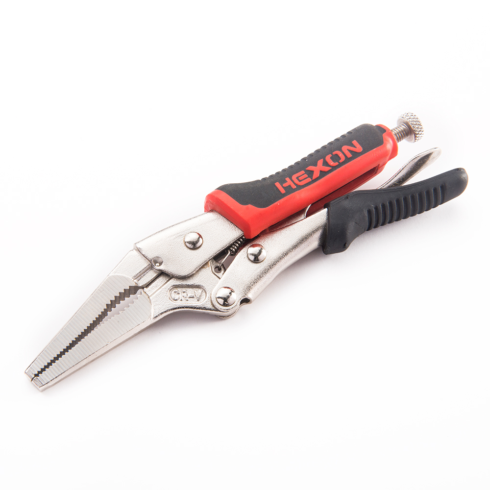 Long Nose Straight Jaws Locking Pliers With Soft PVC handle