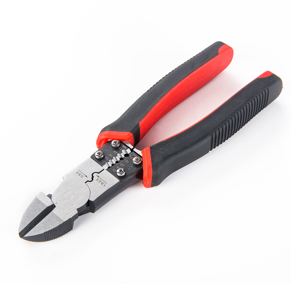 Electrician Diagonal Cutting Plier With Crimping And Stripping Function