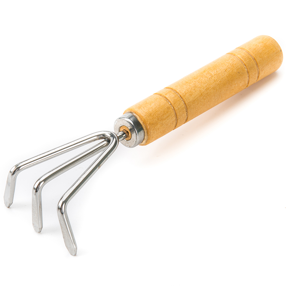 Wooden Handle Small Hand Cultivator For Weeding