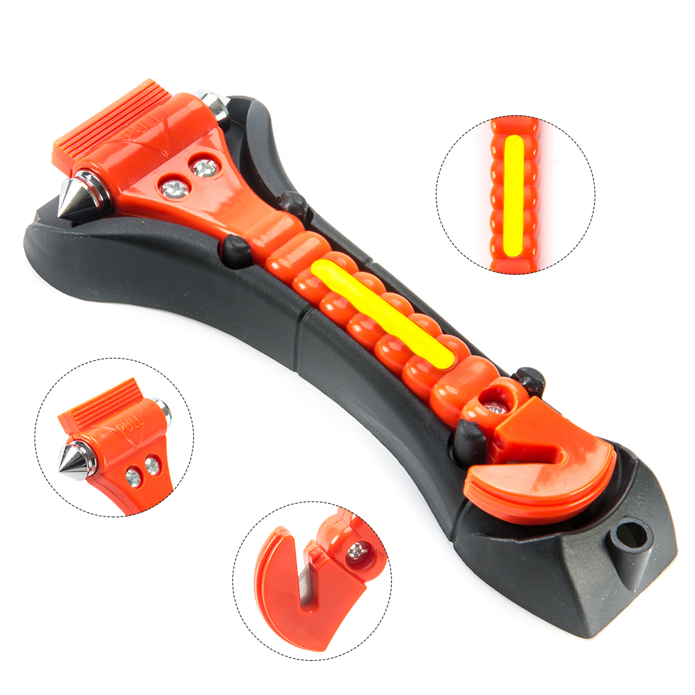 3 In 1 Emergency Escape Safety Hammer With Car Window Breaker And Seat Belt Cutter
