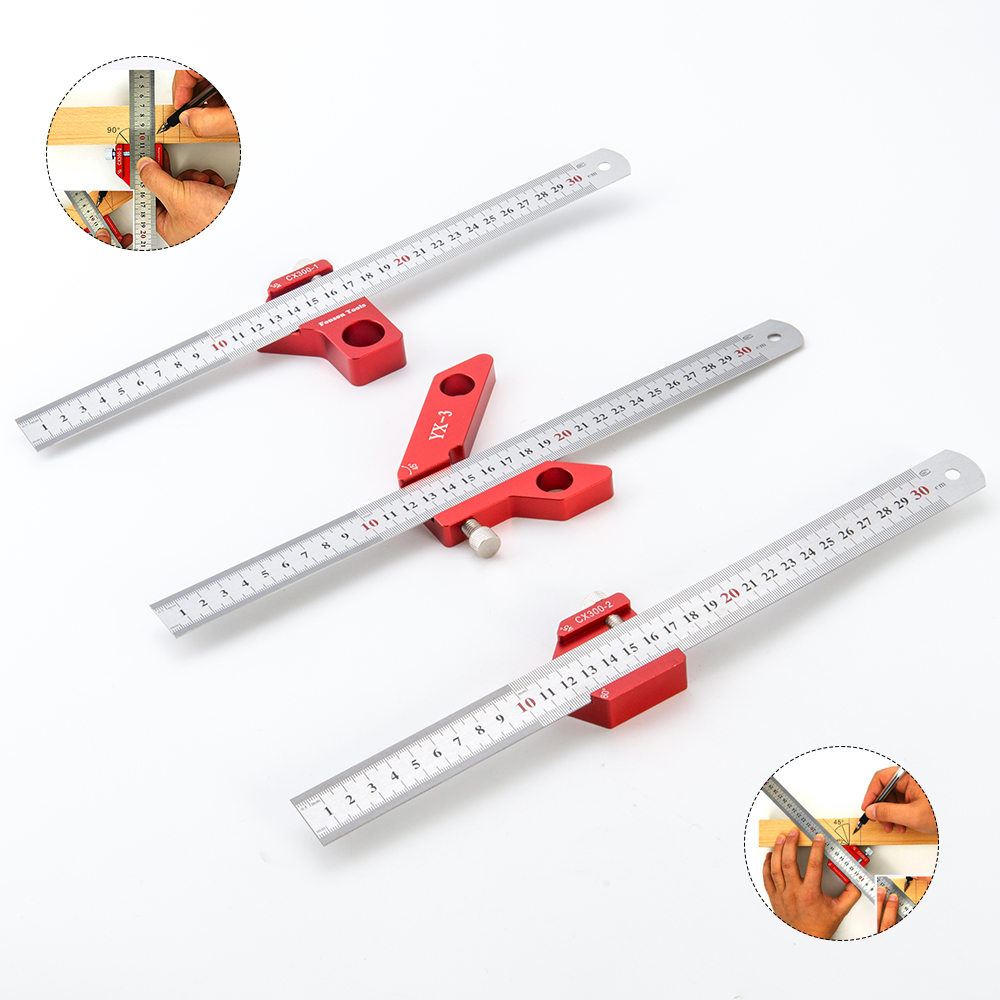 Woodworking Combination Angle Marking Gauge Stop Ruler
