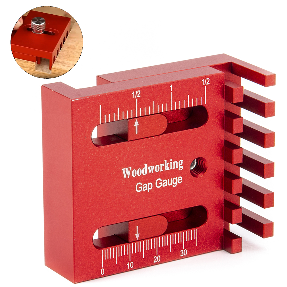 Aluminum Alloy Woodworking Depth Line Measuring Ruler Gap Gauge