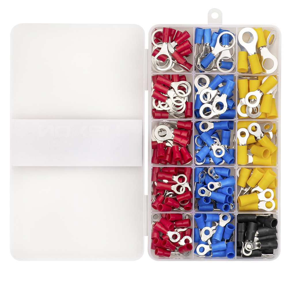 150pcs PVC Insulated Brass Terminals Set Copper-tin plated